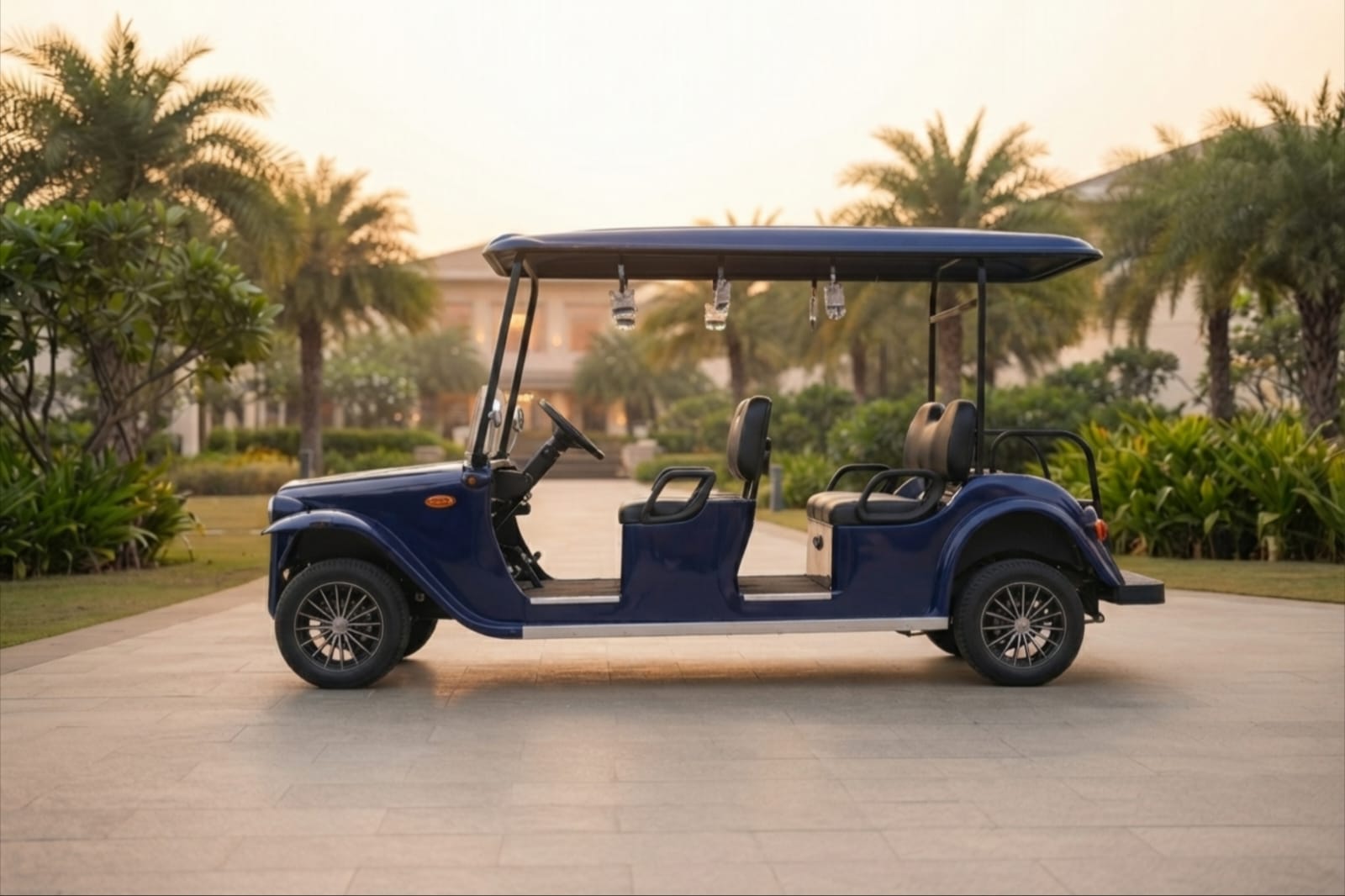 6 Seater Vintage Passenger Shuttle Electric Golf Buggy