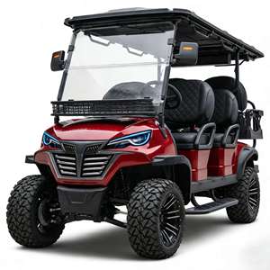 6 Person Electric Hunting Buggy 4+2 Lifted Golf Cart Camouflage