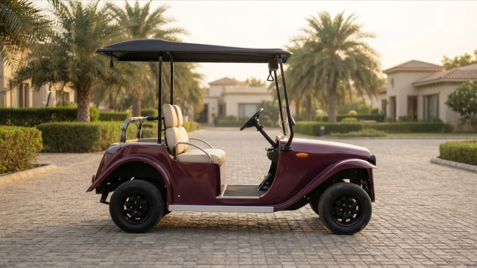 4 Seater Vintage Electric Golf Cart for Heritage Resorts