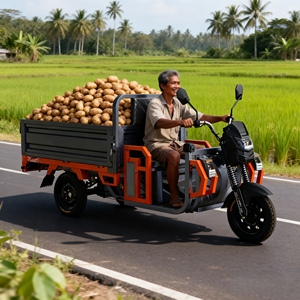 Heavy Duty Open Electric Tricycles 700kg Load